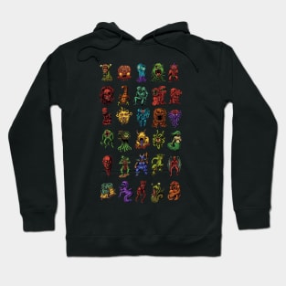 Japanese monsters in my pocket Hoodie